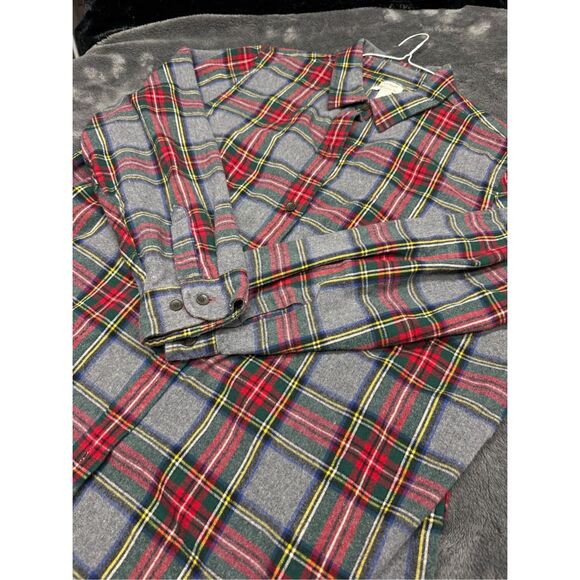 L.L.Bean Women’s XXL Relaxed Fit, multi-coloured plaid flannel shirt #plaidshirt - Picture 3 of 3